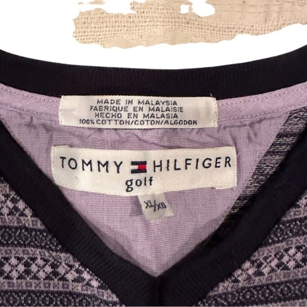 Tommy Hilfiger Golf Purple Geometric Sleeveless Top XL - Picture 5 of 5